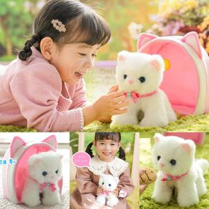 원앤원 헬로펫 먹고자고 말하는 아기냥이 사운드 애착인형 움직이는 고양이 반려동물 인형