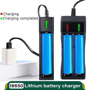 18650 배터리 충전기 듀얼 충전 3.7V 충전식 리튬 USB 16340 14500 26650 1 슬롯 2/4