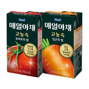 [기타]매일야채 농축 2종 (토마토의힘당근의힘) 125mlx24팩