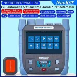 NOVKER 미니 OTDR NK5100 SM 광섬유 반사계, 터치 스크린 VFL OLS OPM 이벤트 맵 이더넷 케이블 테스터, 22