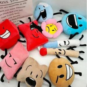 배틀 드림 아일랜드 봉제 인형 BFDI 만화 잎 불 꽃 물 숫자 크리스마스 선물