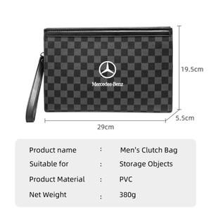 벤츠 PU 가죽 클러치 백 메르세데스 벤츠 AMG C E 클래스 W201 용 고품질 명함 소지자 케이스