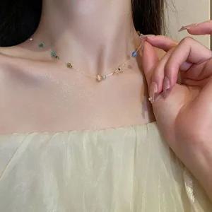 연예인 비비드 목걸이 초커 라인 팔찌 제주도 해변 아-WFFQE95