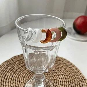 패션 볼드 아크릴 귀찌 오목 데일리 링 이어커프-WFG0YLI