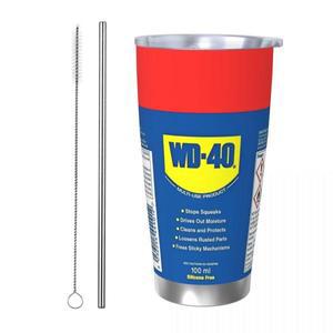WD-40  텀블러  절연 탈지제 제품 커피 컵 스테인레스 스틸 스무디 차 머그 물병 20oz
