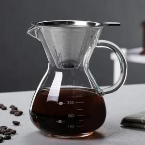 (로하티) 소울카페 필터 드립서버 세트(400ml) (핸들)/드립/서버/커피/용품/카페/메이커/주전자/핸드/핸들