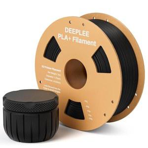 DeepLEE PLA 1 75mm 3D 프린터 필라멘트, 치수 정확도 /- 0 02mm의 Plus, 더 높은 강도와 견고성, 깔끔하게 감김, 막힘 없음, 대부분의 FDM 프린터에 , 1KG 블랙