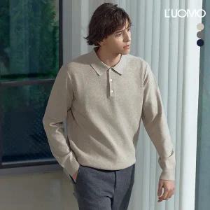 워모 24FW 남성 베이직 니트 카라 스웨터