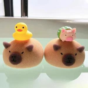 카피바라 목욕 스펀지 곤약 샤펀지 샤워볼 샤워스펀지 바디스펀지 카피바라샤워볼