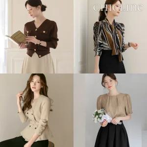 [가을신상]빅사이즈추가/하객룩블라우스/결혼식/쉬폰/남방/티셔츠/가디건/니트/결혼식룩/오피스룩/모직
