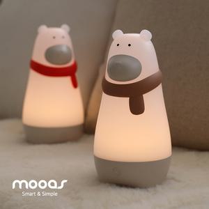 [무아스] 폴라베어 LED 충전식 무드등 수유등 취침등