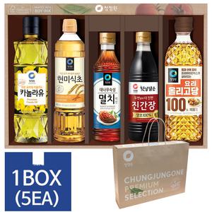 (5EA_1박스) 청정원 12호 선물세트/식용유 명절선물 설 답례품/카놀라유 올리고당 간장