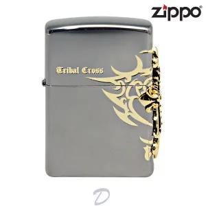 ZIPPO 지포 라이터 250-18 SIDE TRIBAL CROSS EMB GOLD R