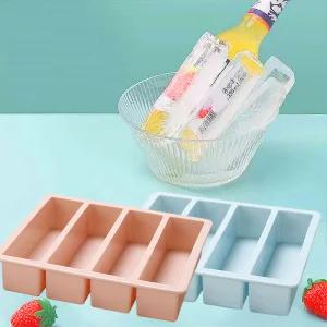 사각 스틱 하이볼 칵테일 실리콘 얼음틀 4구 얼음트레이 아이스몰드