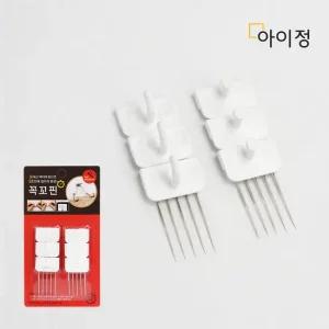 꼭꼬핀 6개입 못없이 액자 마스크 걸기 다용도 고정핀  소품걸이