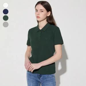 [게스]GUESS (YP2K9471) [에센셜] 여성 면 피케 카라 반팔티셔츠