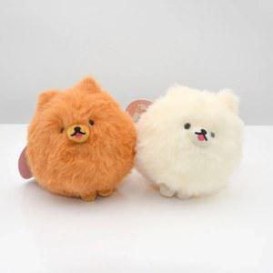 동물 꼬리 흔드는 소리 박제 포메라니안 기믹 마스코트 귀여운 강아지 봉제 장난감 12cm
