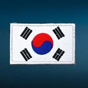 찍찍이 태극기 자수 와펜 패치 기념일 행사용 국경일-WFGOEZQ