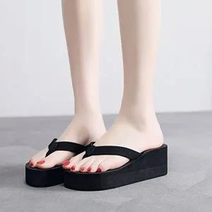 여성 키높이샌들 6CM 웨지힐 통굽 슬리퍼-WFGGHSM