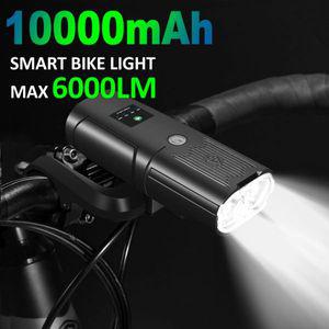 자전거 라이트 전조등 후미등 램프 후레쉬 BOLER 스마트 조명 전면 10000mAh 6000 루멘 방수 USB 충전 MTB