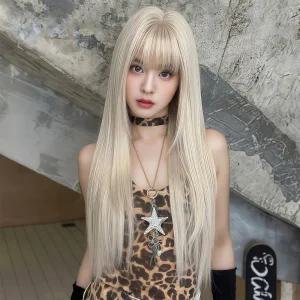 키라비 가발 여성 통가발 스트레이트 긴머리 76cm KPE0490
