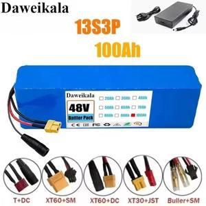 기존 13S3P 48V 100000 mAh 리튬 이온 배터리 BMS 18650 추가 충전기 포함)