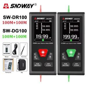 SW-DR60 듀얼 레이저 거리 측정기 60M 100M 양측 줄자 양방향
