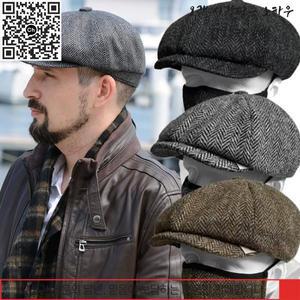 겨울 레트로 뉴스 보이 모자 따뜻한 팔각형 영국 화가 베레모 헤링본 플랫 캡 힙합 gorras