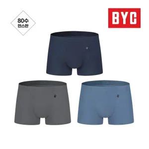 BYC 남성 3매입 드로즈팬티 80수 고급 면스판 MNS5004