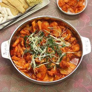 스텐 통3중 원형 닭갈비팬 40cm 볶음팬 철판