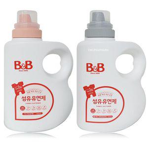 비앤비 섬유유연제 용기 본품 1500ml/자스민 베르가못 향선택 유아세제 아기 신생아 빨래 액상 액체