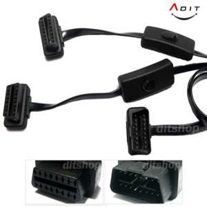 OBD2 필름형 암수 16핀 연장 케이블 (2/SW) 60cm
