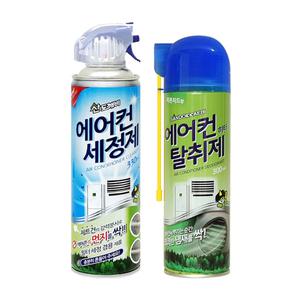 산도깨비 에어컨 청소세트 세정제 + 탈취제 2종세트 에어컨 청소 크리너 먼지제거