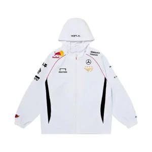 티원 2024 유니폼 월즈 자켓 화이트 (논 마킹 버전) T1 2024 Uniform Worlds Jacket White (Non Marking Ve