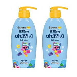 베비언스 유아바디워시 핑크퐁 뽀뽀드득 아기바디워시 유아샴푸 바디워시 380mlx2개