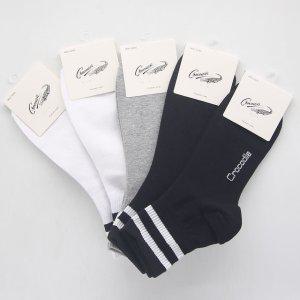 면 5켤레세트 사계절 크로커다일 양말 중목 남