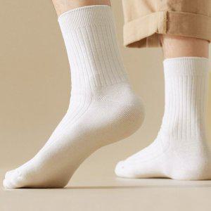 슬랙스 캐주얼 패션 남자 화이트 양말 장목 면