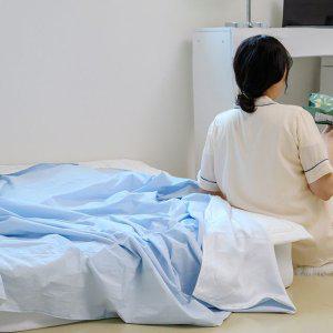 해피니 이불 여기호텔 고밀도 60수 듀라론 냉감 겹이불 퀸 Q (블루)