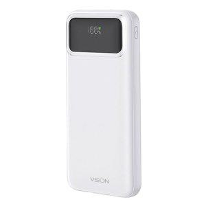 베온 보조배터리 더셀 케이블일체형 PD20W 고속충전 LCD 10000mAh (화이트) (C타입 케이블 포함)