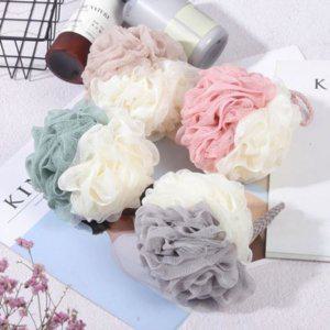 부드러운 투톤 샤워볼 욕실 목욕 스크럽볼 세안용 스폰지 제형 화장품 용품