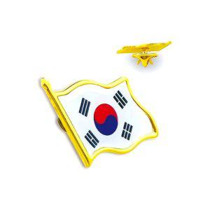 태극기 배지 아이콘 국가 상징 나무 뱃지 장식품
