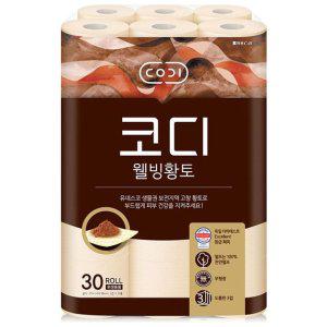 황토화장지 웰빙화장지 롤휴지 3겹황토두루마리 웰빙27m롤