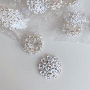 수국 꽃 파츠 빈티지 핸드폰 합금 장식 10개