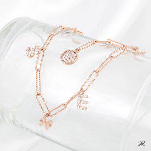 베리떼 p 14KG 패션 P 참 이니셜 팔찌