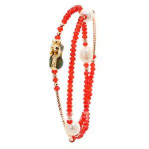 불교 기원 팔찌 크리스탈 비휴 해치 재물복 사업운 성공 합장주 염주 (레드)