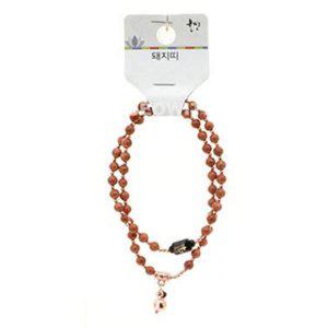 불교 기원 팔찌 사금석 목탁 부귀영화 띠 합장주 염주 (돼지)
