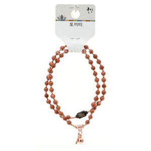 불교 기원 팔찌 사금석 목탁 부귀영화 띠 합장주 염주 (토끼)