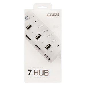 COSY 멀티허브 usb허브 절전 7포트 USB 허브 (화이트)