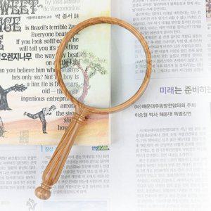 유리 확대경 우드 고급 독서용 휴대용 돋보기 105mm