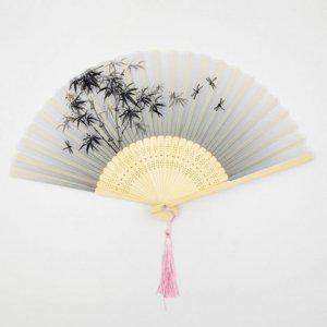 접이식 일본 캐주얼 수채화부채(그레이